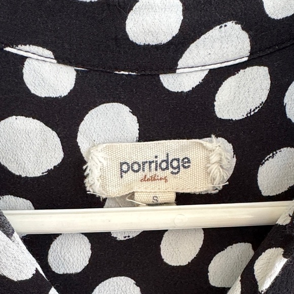 Anthropologie Porridge Black and White Polka Dot Blouse size Small - Picture 4 of 5